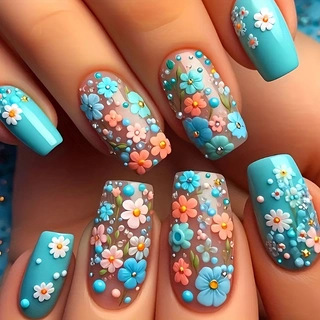 24 Stück/Set mittellange künst – Nail Art Press On Bewertung und Preis
