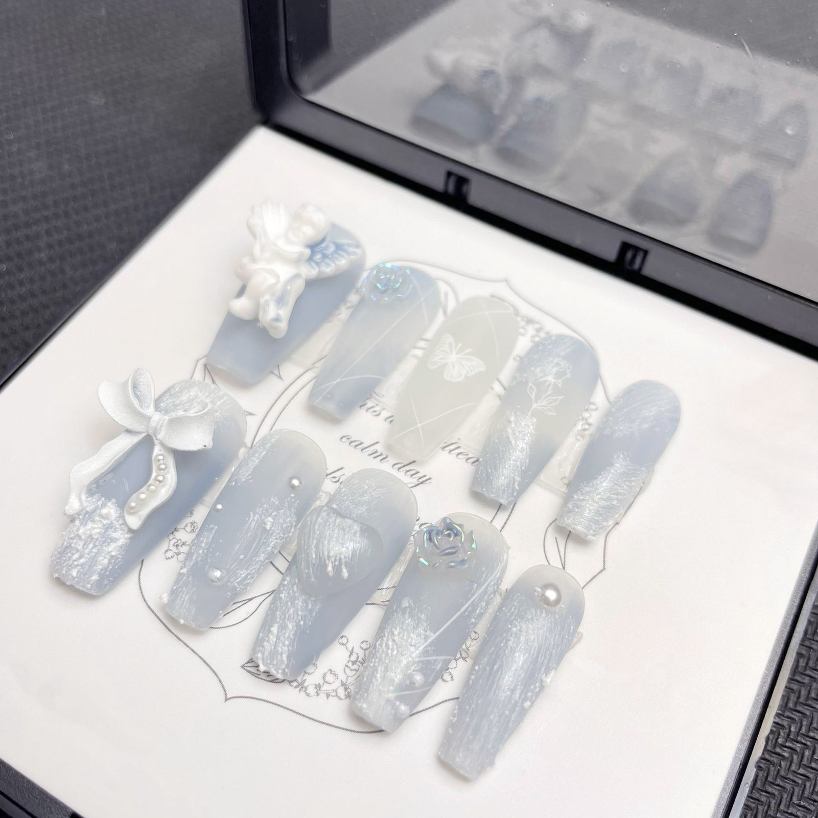 3D-Gips-Engel-Kunstnägel, glän – Nail Art Press On Bewertung und Preis