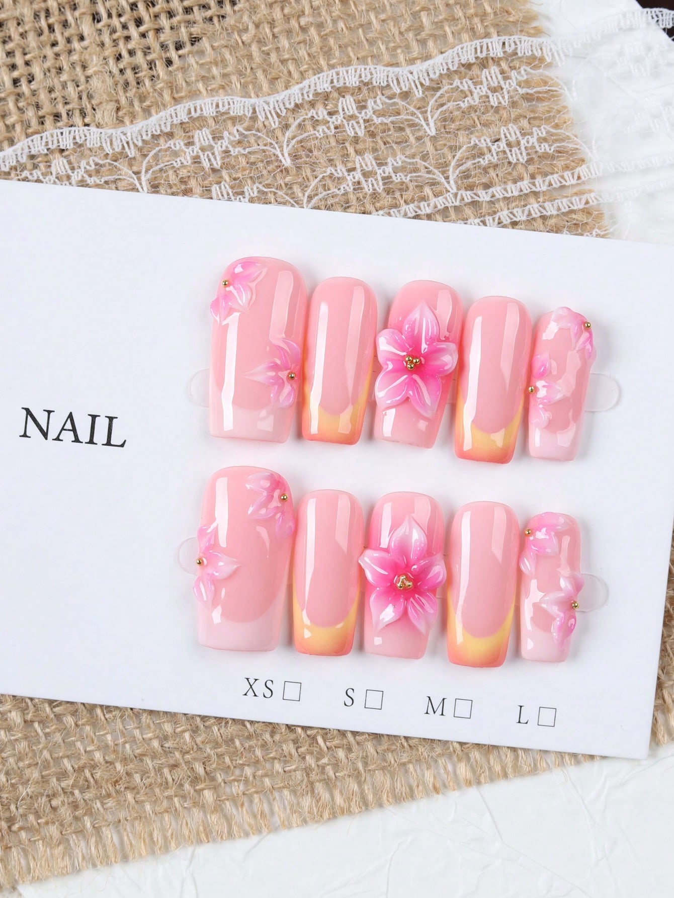 10 Stück mittellange, rechteck – Nail Art Orange Bewertung und Preis