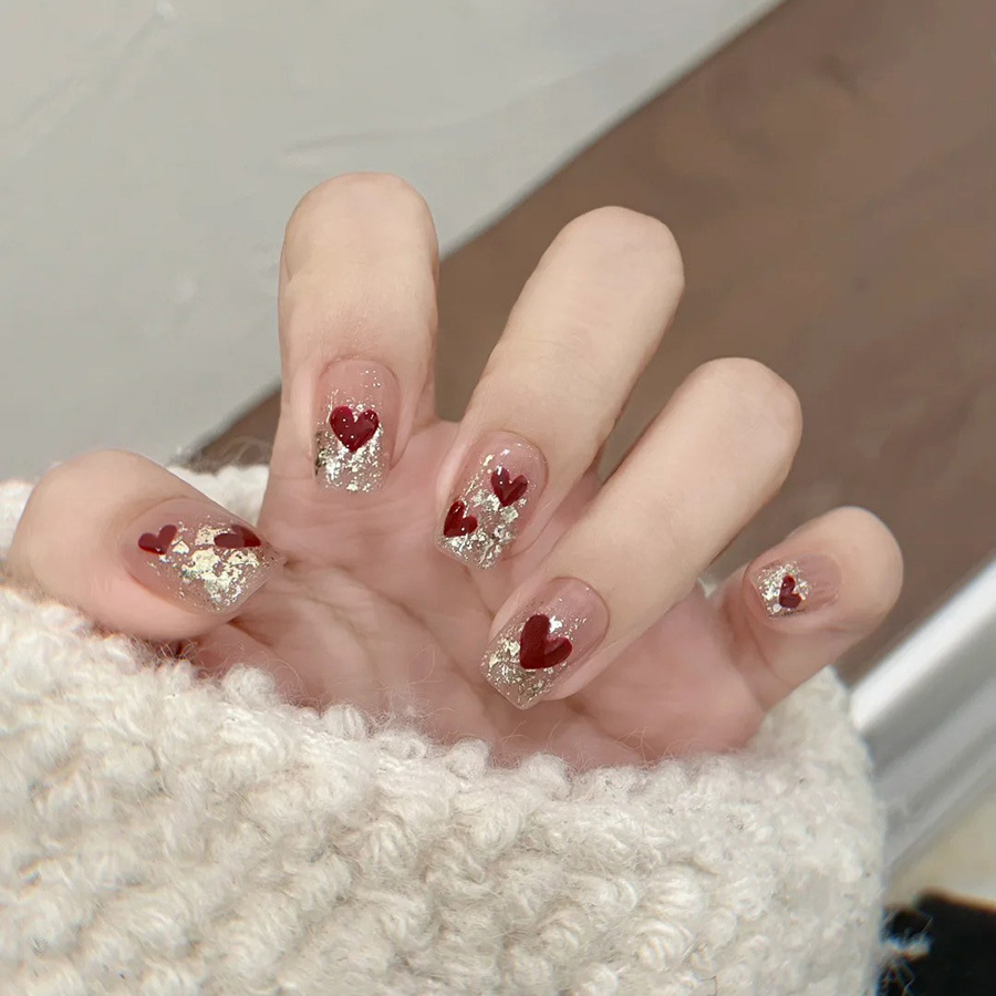 24 Stück/Set kurze, quadratisc – Nail Art Press On Bewertung und Preis