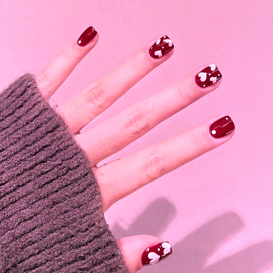 24 Stück/Set kurze, quadratisc – Nail Art Press On Bewertung und Preis