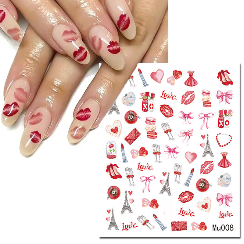 3D Nail art Sliders Aufkleber  – Nail Art Valentines Day Bewertung und Preis