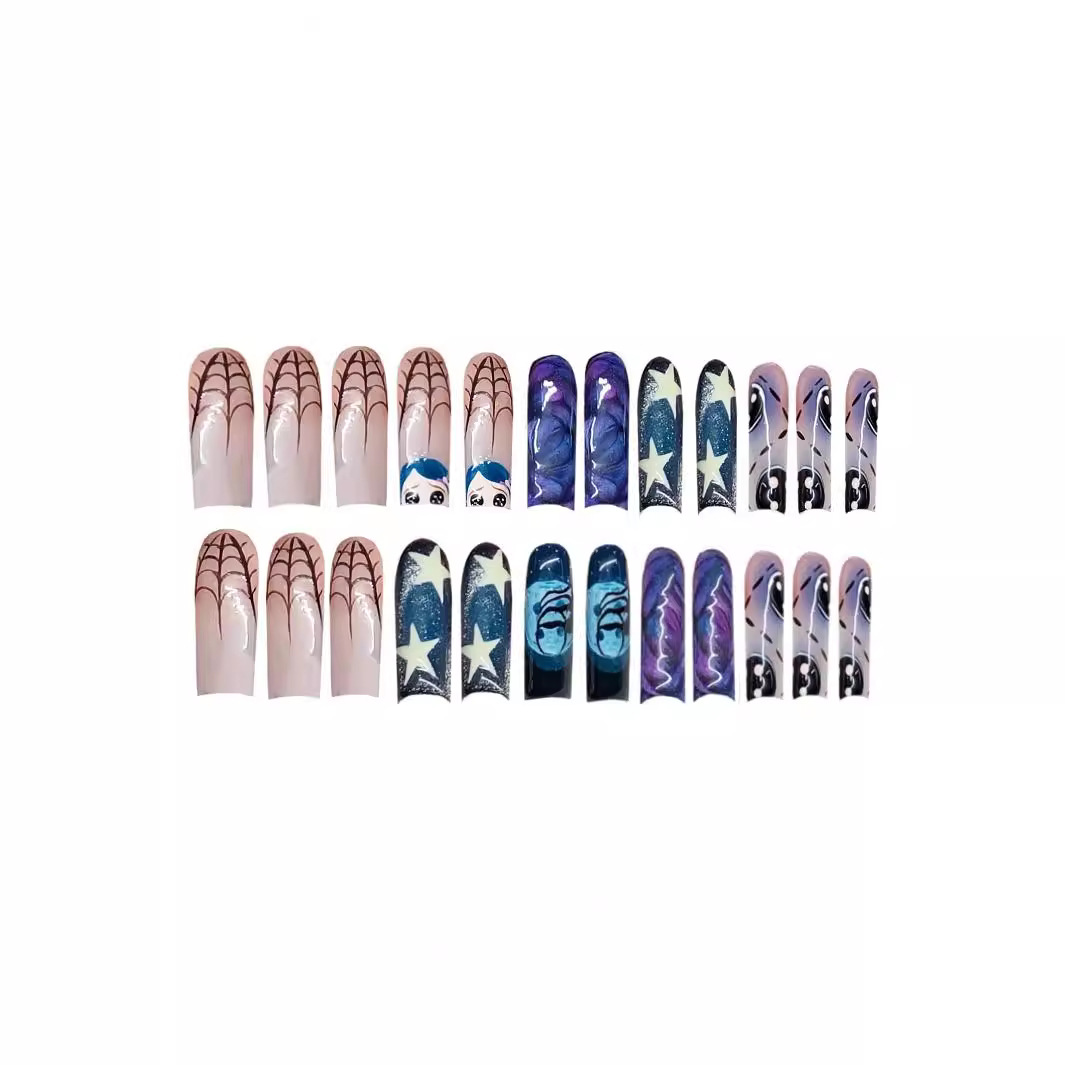 24 stücke y2k Stern Graffiti d – Nail Art Press On Bewertung und Preis