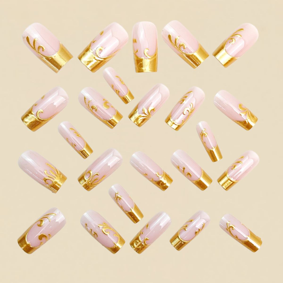 Mittellange künstliche Nägel f – Nail Art Press On Bewertung und Preis