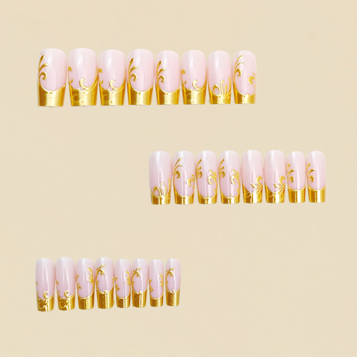 Mittellange künstliche Nägel f – Nail Art Press On Bewertung und Preis